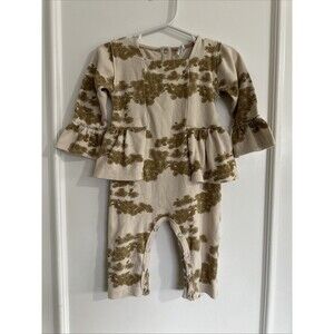 Kate Quinn 12-18 Months Golden Pine Ballarina Bodysuit Baby Girls Beige